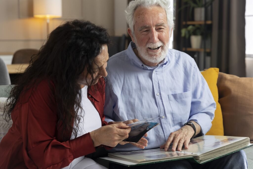 ACA subsidies helping a couple review memories while planning affordable healthcare coverage